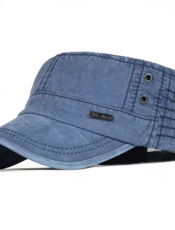 Men's Flat Cap Baseball Cap Sun Hat Trucker Hat Black Blue Cotton Fashion Casual Street Daily Letter Adjustable Sunscreen Breathable