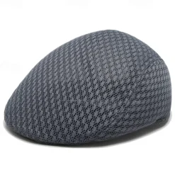 Men's Flat Cap Beret Hat Ascot Hat Newsboy Hat Black Light Grey Polyester Mesh Fashion Casual British Street Daily Plain Adjustable Breathable