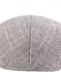 Men's Flat Cap Black Beige Flax Fashion Streetwear Stylish 1920s Fashion Outdoor Daily Going out Plain Warm