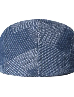Men's Flat Cap Black Blue Denim Streetwear Stylish 1920s Fashion Outdoor Daily Going out Lattice Warm