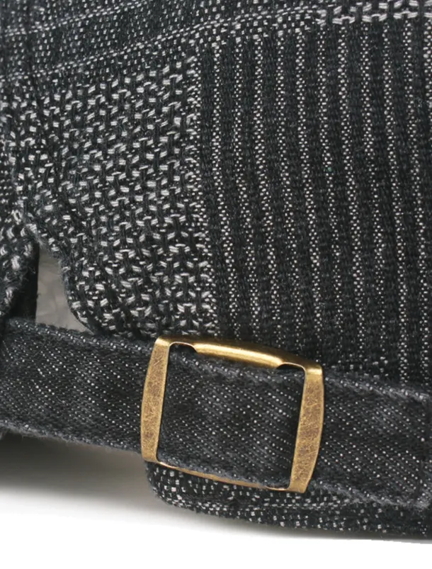 Men's Flat Cap Black Blue Denim Streetwear Stylish 1920s Fashion Outdoor Daily Going out Lattice Warm