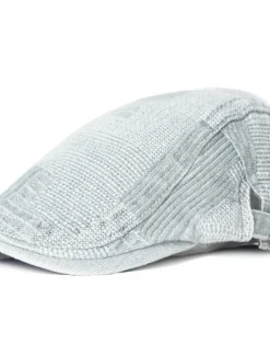 Men's Flat Cap Black Blue Denim Streetwear Stylish 1920s Fashion Outdoor Daily Going out Lattice Warm