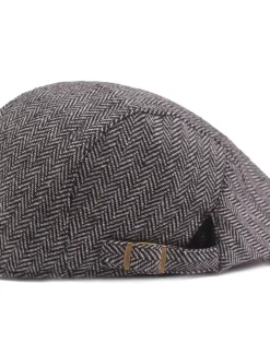 Men's Flat Cap Black Coffee Cotton Streetwear Stylish 1920s Fashion Outdoor Daily Going out Graphic Prints Warm