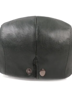 Men's Flat Cap Black Red Faux Leather Streetwear Stylish 1920s Fashion Outdoor Daily Going out Plain Warm