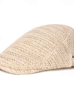 Men's Flat Cap Straw Hat Black Cream Polyester Fashion Streetwear Stylish 1920s Fashion Outdoor Daily Going out Plain Breathability