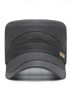 Men's Flat Cap Sun Hat Trucker Hat Navy Blue Blue Polyester Fashion Casual Street Daily Plain Adjustable Sunscreen Breathable