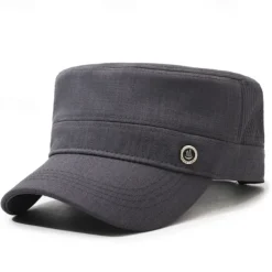 Men's Flat Cap Sun Hat Trucker Hat Black Navy Blue Polyester Fashion Casual Street Daily Plain Adjustable Sunscreen Breathable