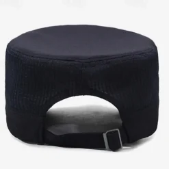 Men's Flat Cap Sun Hat Trucker Hat Black Navy Blue Polyester Fashion Casual Street Daily Plain Adjustable Sunscreen Breathable