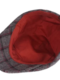 Men's Flat Cap Tweed Cap Red Blue Woolen Print Streetwear Stylish 1920s Fashion Outdoor Daily Going out Lattice Warm