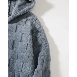 Men's Fleece Hoodie Sherpa Fleece Hoodie Black White Gray Hooded Plain Pocket Sports & Outdoor Daily Holiday Polyester Streetwear Cool Casual Winter Spring & Fall Clothing Apparel Hoodies