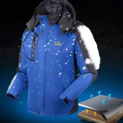 Men's Fleece Jacket Rain Jacket Raincoat Outdoor Waterproof Windproof Hiking Outfits Hiking Clothes Winter Autumn / Fall Windbreaker Patchwork Black Army Green Red