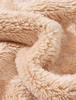 Men's Fleece Jacket Teddy Coat Hoodie Jacket Daily Vacation Thermal Warm Pocket Fleece Fall & Winter Plain Fashion Streetwear Hooded Regular Black Navy Blue Khaki Gray Jacket