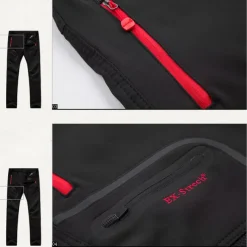 Men's Fleece Lined Pants Waterproof Hiking Pants Trousers Softshell Pants Winter Outdoor Thermal Warm Windproof Breathable Elastic Waist Fleece Bottoms Army Navy Grey Black Hunting Fishing Skiing