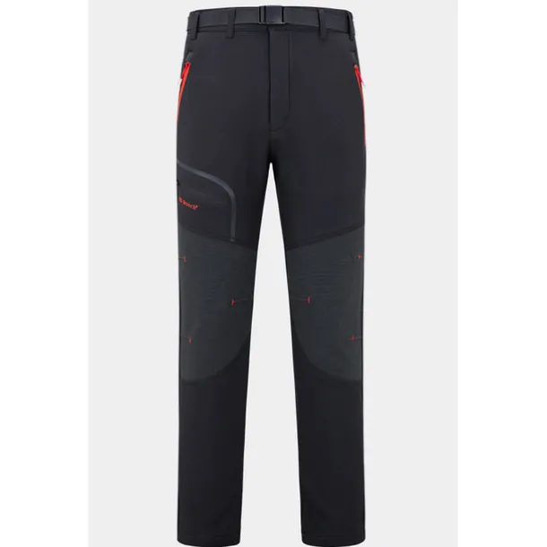 Men's Fleece Lined Pants Waterproof Hiking Pants Trousers Softshell Pants Winter Outdoor Thermal Warm Windproof Breathable Elastic Waist Fleece Bottoms Army Navy Grey Black Hunting Fishing Skiing