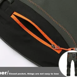 Men's Fleece Lined Pants Waterproof Hiking Pants Trousers Softshell Pants Winter Outdoor Thermal Warm Windproof Fleece Lining Pants / Trousers Bottoms Army Green Gray Black Hunting Fishing Climbing