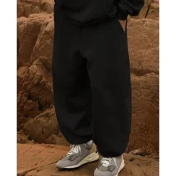 Men's Fleece Pants Sweatpants Joggers Trousers Pocket Plain Comfort Breathable Outdoor Daily Going out Fashion Casual Black Grey