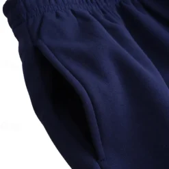 Men's Fleece Pants Sweatpants Trousers Straight Leg Sweatpants Flared Sweatpants Pocket Drawstring Elastic Waist Color Block Comfort Breathable Outdoor Daily Going out Fashion Casual Black-White Black