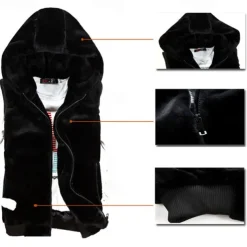 Men's Fleece Vest Hoodie Vest Vest Faux Fur Daily Date Vacation Fashion Casual Fall & Winter Pocket Polyester Warm Comfortable Solid Color Zipper Hooded Regular Fit Black White Light Grey Coffee Vest