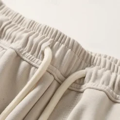 Men's Fleece-lined Athletic Pants Active Pants Active Joggers Full Length Outdoor Vacation Home Sports Fashion Navy Blue Beige Micro-elastic