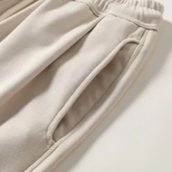 Men's Fleece-lined Athletic Pants Active Pants Active Joggers Full Length Outdoor Vacation Home Sports Fashion Navy Blue Beige Micro-elastic