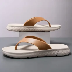 Men's Flip Flops - Durable EVA Sole with Comfortable Straps for Beach, Pool and Casual Summer Wear