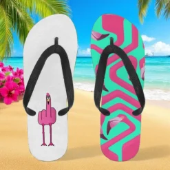 Men's Flip-flop Sandals with Goose Design and Rope Pattern – Laid-back Beach Style for Men during Beach Outings and Summer Activities