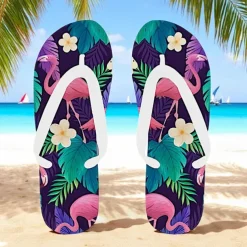 Men's Flip-flop Sandals with Goose Design and Rope Pattern – Laid-back Beach Style for Men during Beach Outings and Summer Activities