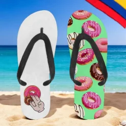 Men's Flip-flop Sandals with Goose Design and Rope Pattern – Laid-back Beach Style for Men during Beach Outings and Summer Activities