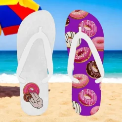 Men's Flip-flop Sandals with Goose Design and Rope Pattern – Laid-back Beach Style for Men during Beach Outings and Summer Activities