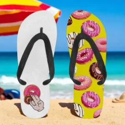 Men's Flip-flop Sandals with Goose Design and Rope Pattern – Laid-back Beach Style for Men during Beach Outings and Summer Activities