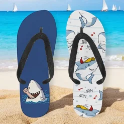 Men's Flip-flop Sandals with Goose Design and Rope Pattern – Laid-back Beach Style for Men during Beach Outings and Summer Activities