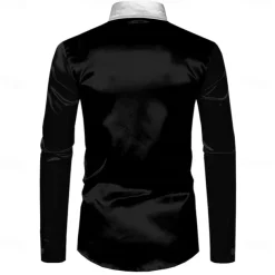 Men's Floral Casual Shirt Button Up Shirt Long Sleeve Casual Party Gift Casual Spring Fall Turndown Button Up Yellow Blue Purple Gray