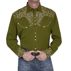 Men's Floral Graphic Prints Shirt Western Shirt Cowboy Shirt Long Sleeve Fashion Streetwear Designer Outdoor Daily Fall & Winter Turndown Print Button-Down Black Red Blue Green