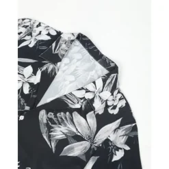 Men's Floral Shirt Camp Collar Shirt Short Sleeve Fashion Designer Casual Outdoor Casual Daily Spring & Summer Turndown Button-Down Black White Yellow Blue Purple