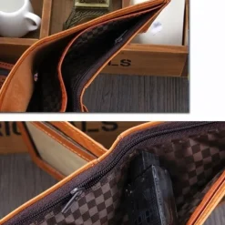 Men's Genuine Leather Wallet Vintage Short Multi Function ID Credit Card Holder Gifts To Men On Valentine's Day Father's Day