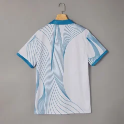 Men's Geometic Line Polo Short Sleeve Polo Shirts Collared Shirts Business Casual Outdoor Athleisure Daily Wear 3D Print Buttons Summer Black Red Blue