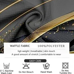 Men's Geometic Line Waffle Polo Shirts Short Sleeve Polo Shirts Collared Shirts Business Casual Outdoor Street Dailywear Athleisure Buttons 3D Print Summer Blue Purple Orange