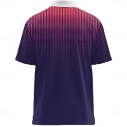 Men's Geometic Polo Short Sleeve Polo Shirts Lapel Business Casual Athleisure Daily Wear 3D Print Buttons Summer Red Dark Navy Navy Blue