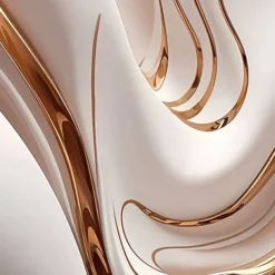 Men's Geometric Line Polo Long Sleeve Polo Shirts Collared Shirts Business Casual Business Athleisure Daily Wear Pocket 3D Print Buttons Spring Fall Winter Blue Gold Green