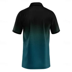 Men's Geometric Polo Short Sleeve Polo Shirts Collared Shirts Business Casual School Outdoor Athleisure Daily Wear 3D Print Summer Lake blue Sky Blue Purple