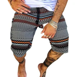 Men's Geometric Skull Stripe Swim Trunks Swim Shorts Board Shorts Low Waist Casual Hip-Hop Outdoor Daily Holiday Print Straight Leg Designer Clothing Apparel