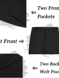 Men's Geometric Striped Dress Pants Trousers Mid Waist Business Casual Outdoor Vacation Streetwear with Pockets Slim Fit Flat-Front Summer Spring Fall 3D Print khaki Gray