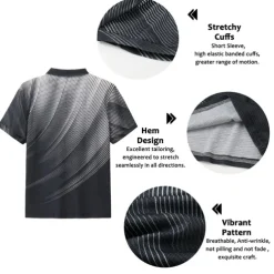 Men's Geometric Waffle Polo Shirts Golf Shirt Short Sleeve Polo Shirts Collared Shirts Business Casual Vacation Wear Formal Wear Festival Wear Buttons 3D Print Black White Yellow