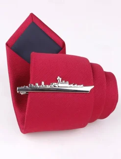 Men's Gold Plated Fork, Knife and Hammer Tie Clip - Unique and Stylish Design - Perfect for Weddings, Formal and Creative Occasions