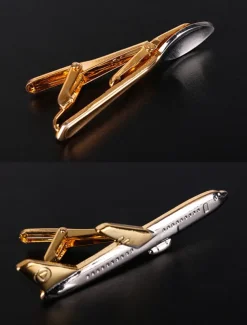 Men's Gold Plated Fork, Knife and Hammer Tie Clip - Unique and Stylish Design - Perfect for Weddings, Formal and Creative Occasions