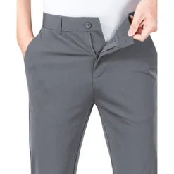 Men's Golf Pants Trousers Casual Pants Stretch Pants Pocket Plain Comfort Breathable Outdoor Daily Going out Fashion Casual Black Blue