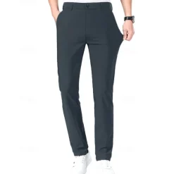 Men's Golf Pants Trousers Casual Pants Stretch Pants Pocket Plain Comfort Breathable Outdoor Daily Going out Fashion Casual Black Blue