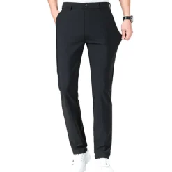 Men's Golf Pants Trousers Casual Pants Stretch Pants Pocket Plain Comfort Breathable Outdoor Daily Going out Fashion Casual Black Blue