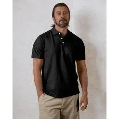 Men's Golf Polo Shirt Black White Light Green Short Sleeve Top Golf Attire Clothes Outfits Wear Apparel