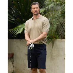 Men's Golf Polo Shirt Black Apricot Grey Short Sleeve Top Golf Attire Clothes Outfits Wear Apparel